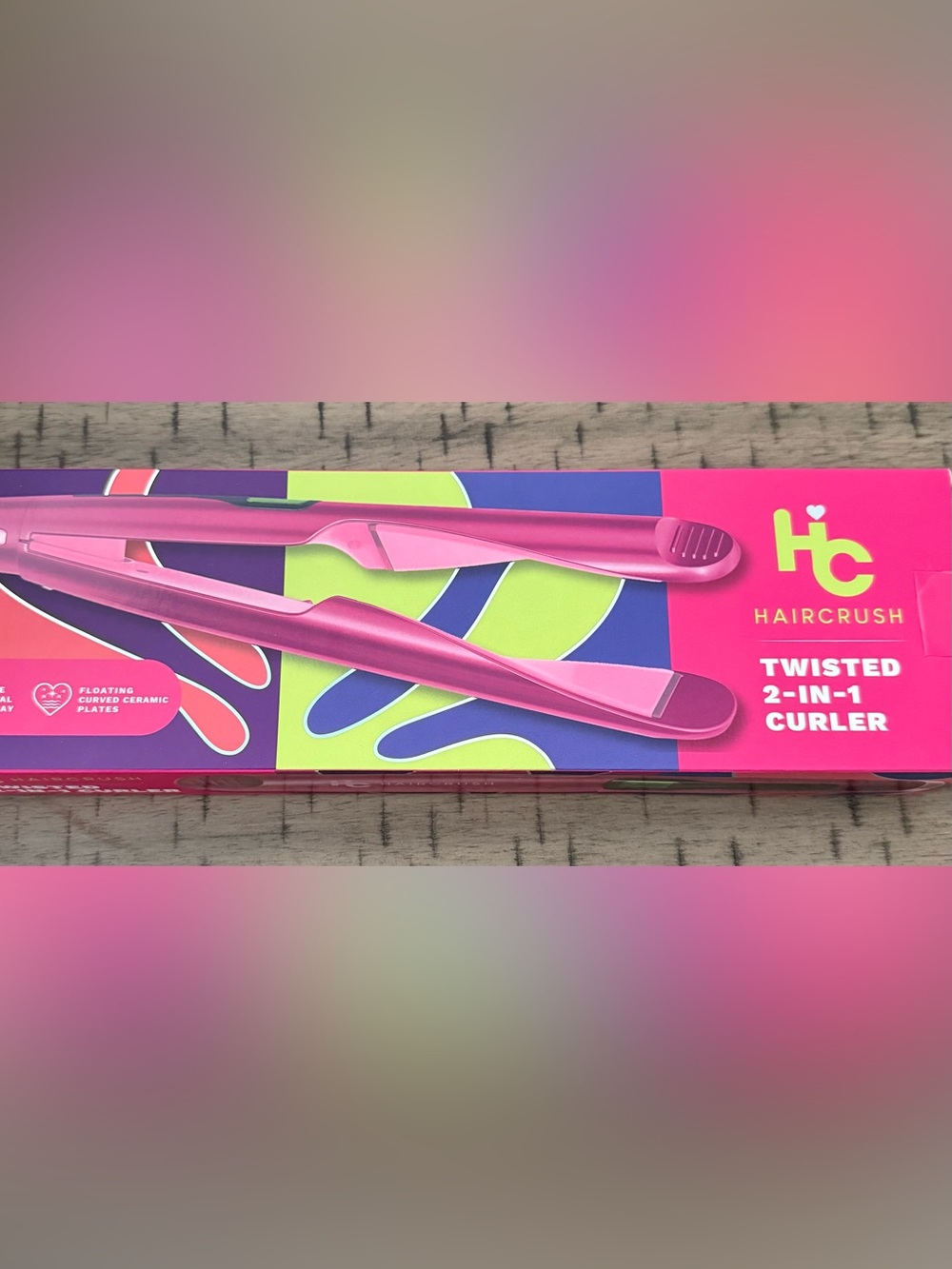 2-in-1 Twist Digital Hair Curler & Straightener  Styling Tool - Retail $130 pink